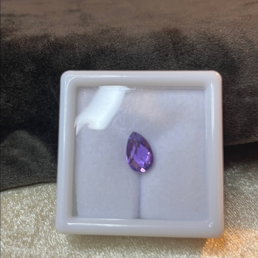 Bolivian Pear shaped Faceted Amethyst Loose Gemstone 11x7